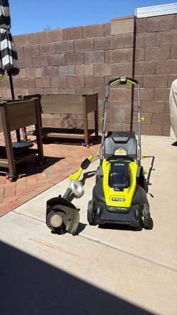 Ryobi One lawn mower/trimmer