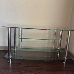 Glass and Chrome Tv stand for $100
