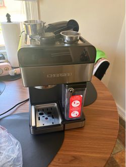 Chefman Barista Pro Espresso Maker Stainless Steel Finish: 1350W Electric Coffee Machine, Dishwasher-Safe