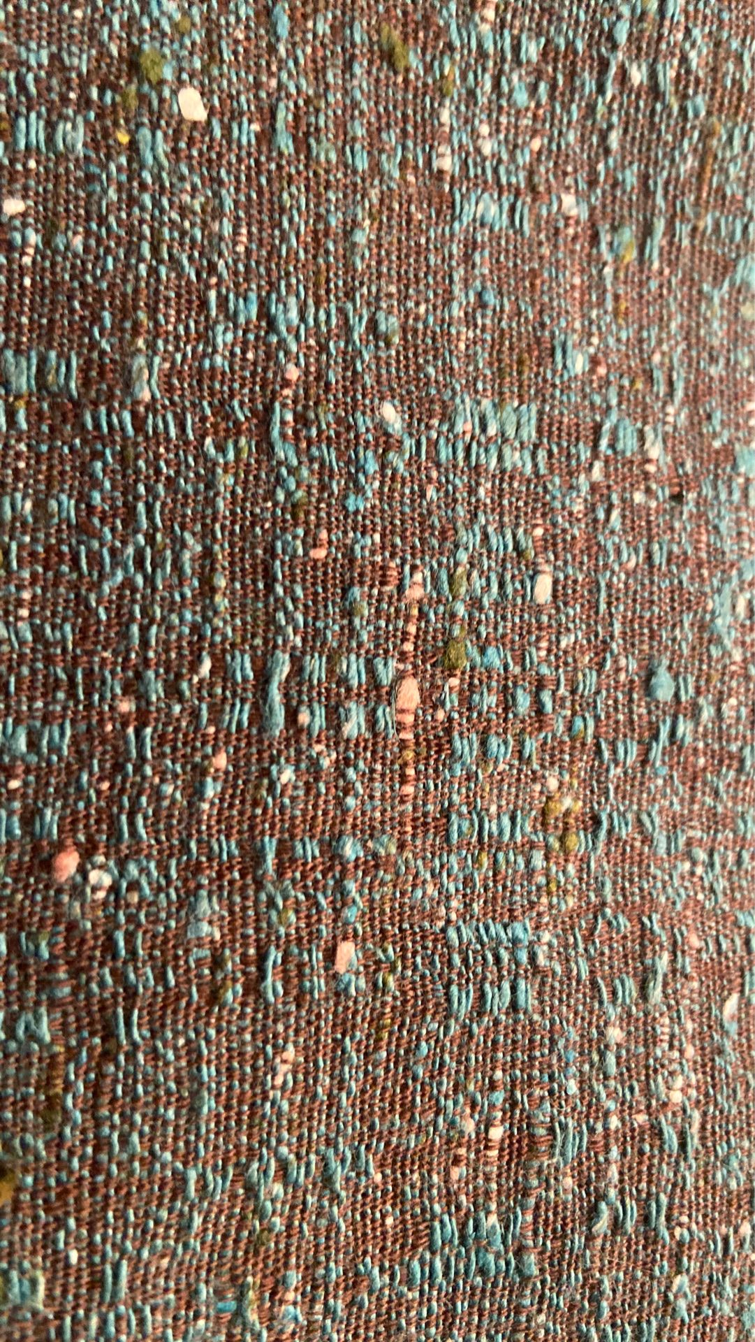 11 yards of upholstery fabric Teal and Brown