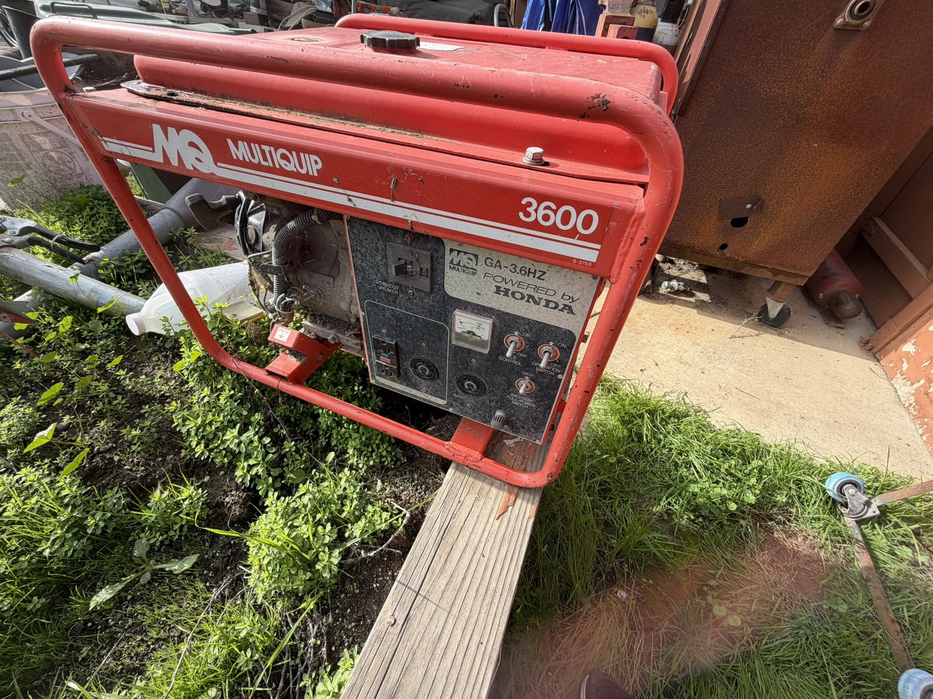 multiquip 3600 honda generator used