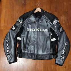 Honda Racing Leather Motorcycle Jacket