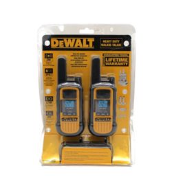 DeWALT DXFRS800 Heavy Duty Walkie Talkies 2-Pack IP67 Waterproof 2W USB New