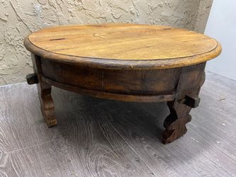 Antique Round Wood Storage Coffee Table - Antique - Local Delivery Available for a Fee - See MY Other Items😀