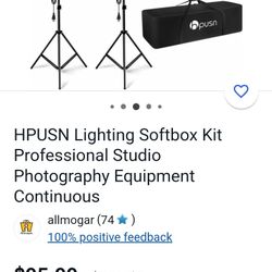 HPUSN Lighting Softbox Kit Professional Studio Photography Equipment Continuous

