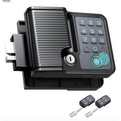 RV Door Lock Keyless Entry - Waterproof with Smart Voice Guidance, Remote, Fingerprint & Keypad, Full Metal Camper Motorhome Trailer Latch Handle Repl