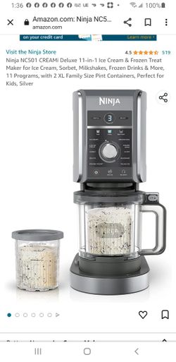 Ninja NC501 CREAMI Deluxe 11 In 1 Ice Cream Maker And More for 