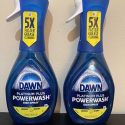 2pack Dawn Platinum Powerwash Dish Spray, Dish Soap, Lemon Starter Kit, 16 fl oz