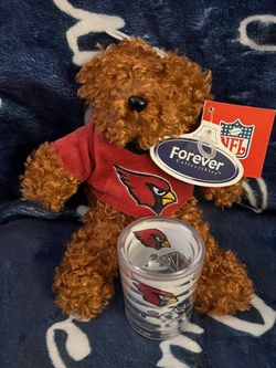 Arizona Cardinals Stuffed Bear and Shot Glass