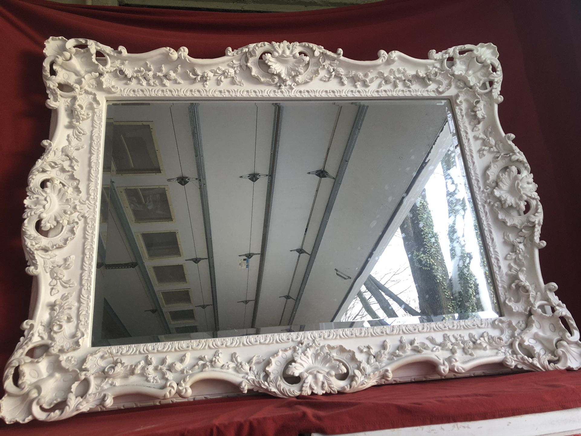Beautiful White Vintage Mirror