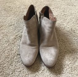 Sam Edelman taupe putty suede petty boots ankle booties
