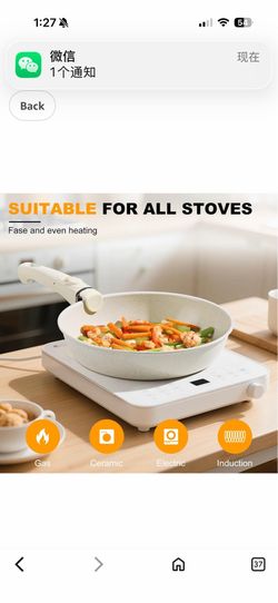 Pots and Pans Set Non Stick, Ceramic Cookware Set Nonstick Frying Pans 5 Pcs-Non Toxic PFAS/PFOA/PTFE Free, with Detachable Handle for RV Kitchen, Ind