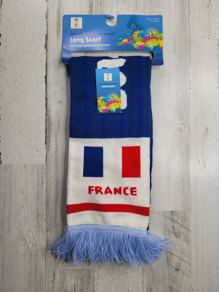 France Fifa World Cup Brazil 2014 Long Knit Scarf 