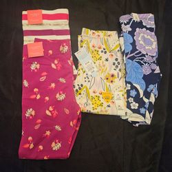 New w/Tags Isaac Mizrahi / Cat & Jack Girls Leggings Bundle Size M (7-8)