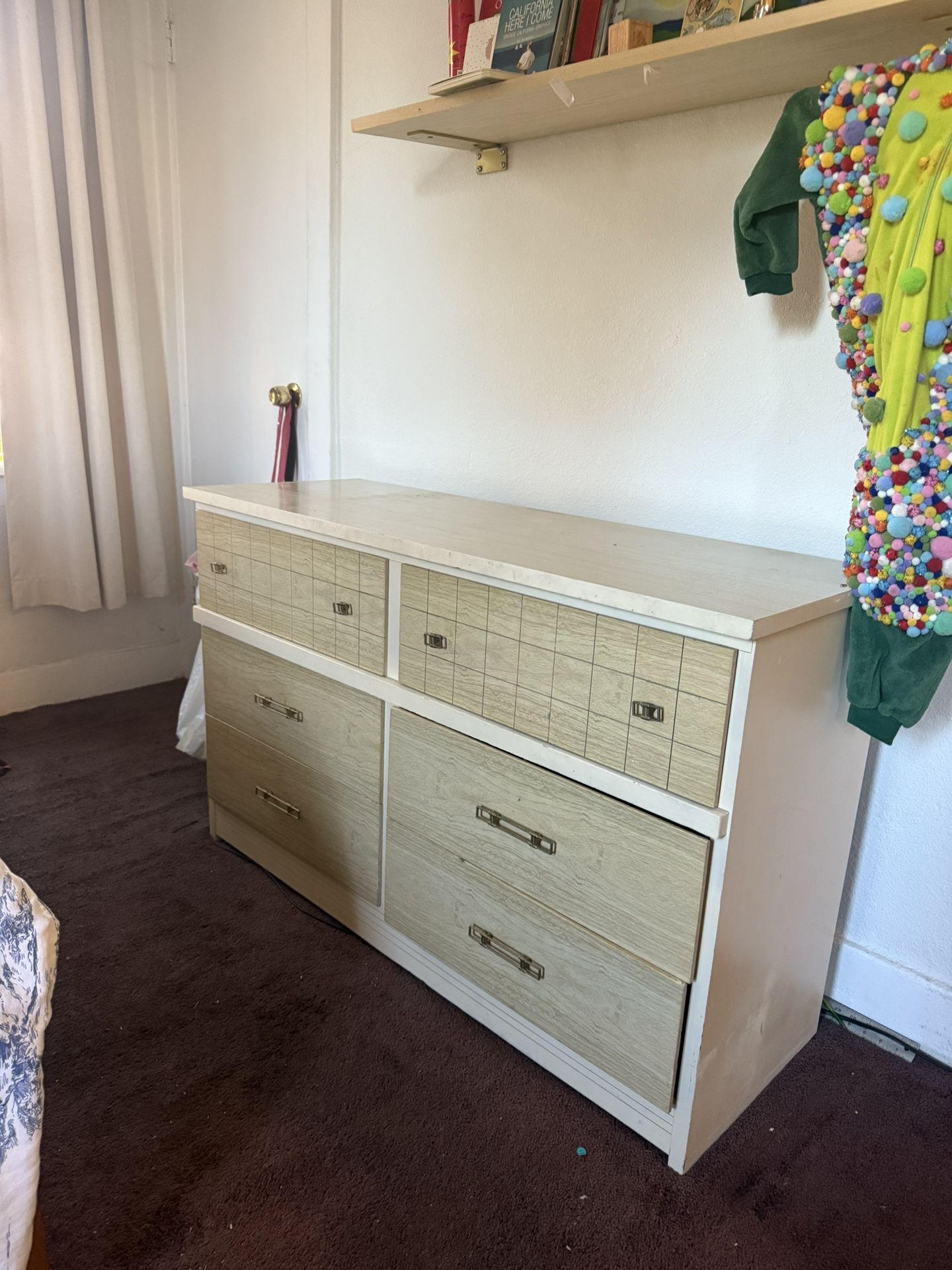 Mid Century Style 6 Drawer Dresser / Credenza – Solid & Spacious