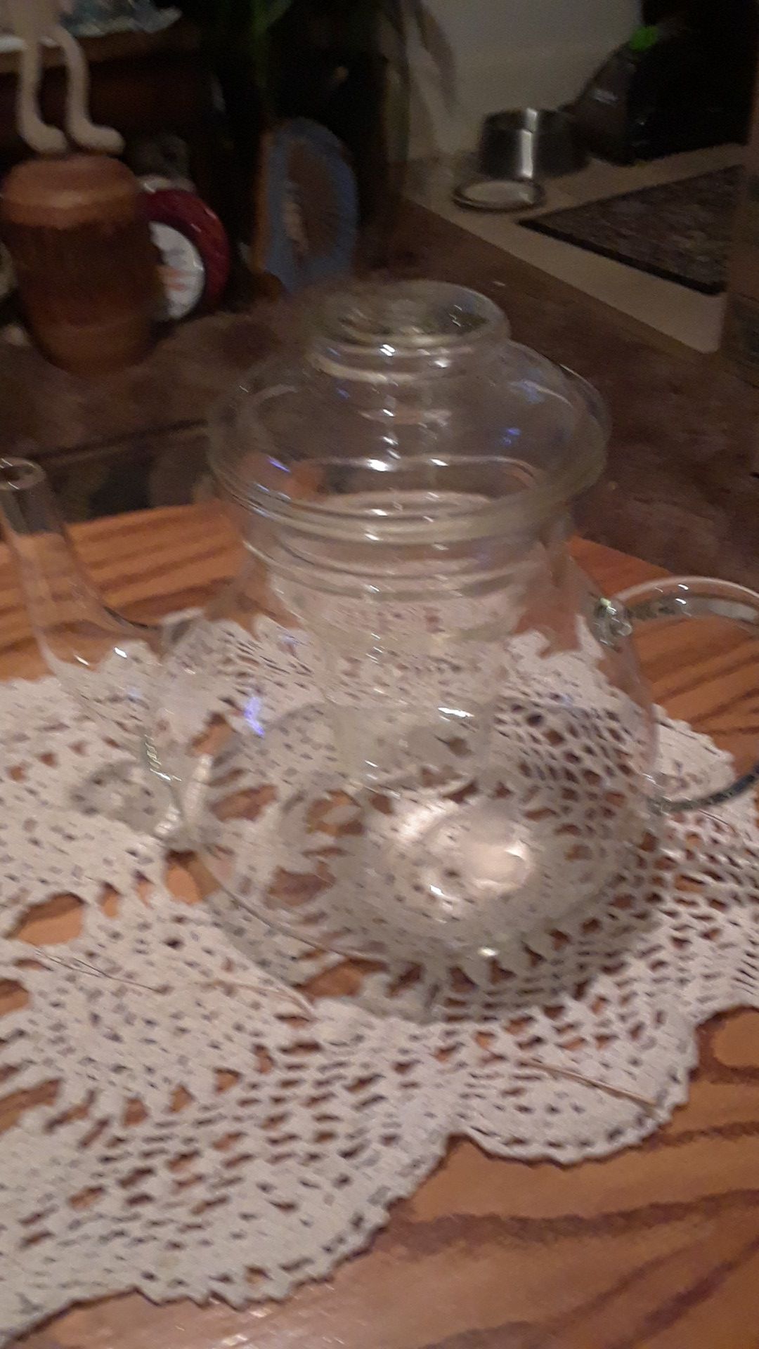 Crystal teapot,with lid and infuser
