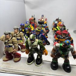 LOT OF 19 FISHER PRICE MATTEL RESCUE HEROES ACTION FIGURES 1(contact info removed)