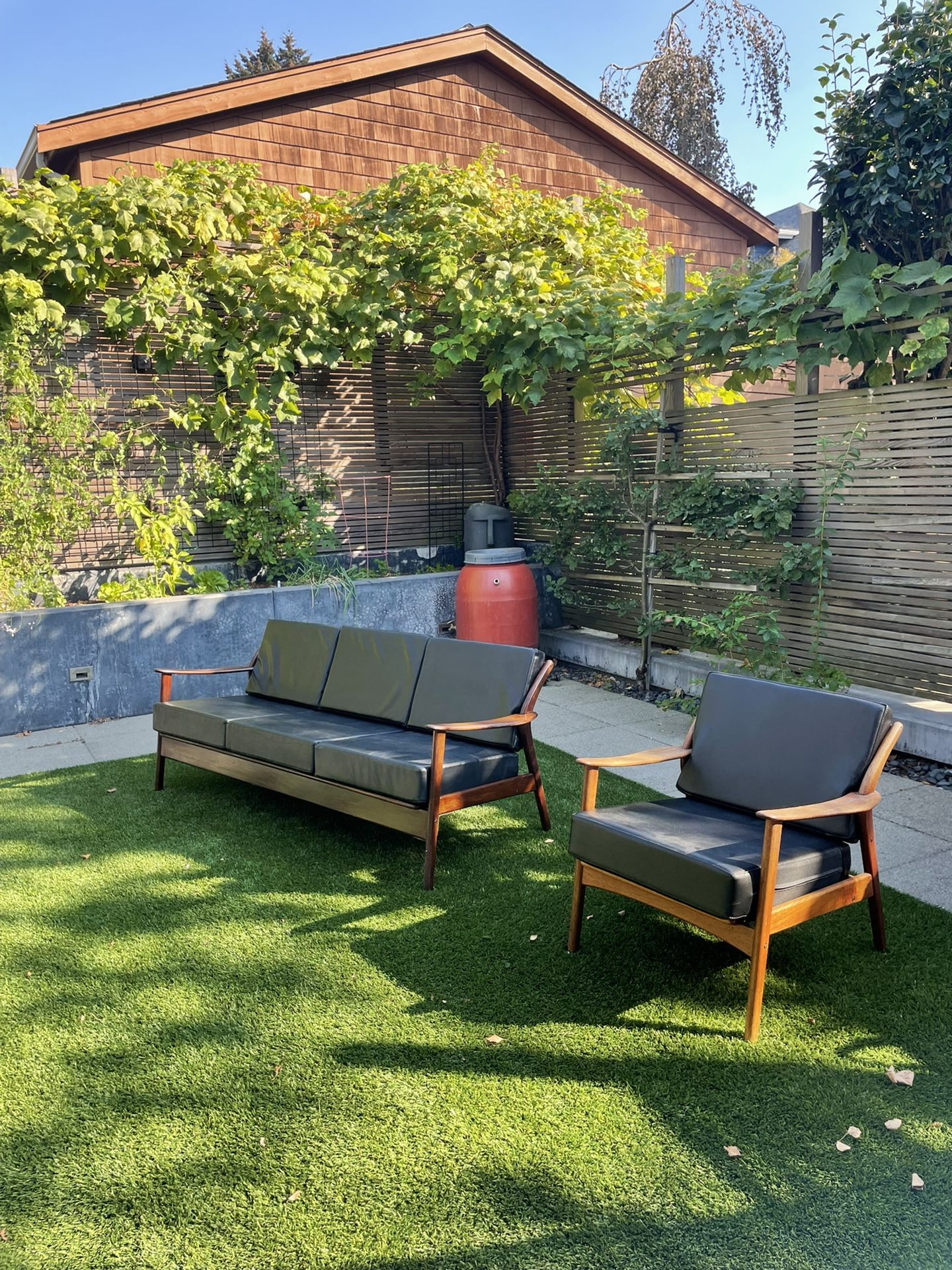 Danish Mid Century Modern (MCM) sofa & chair set