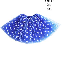 Stars Tutu Patriotic Women’s XL  Blue
