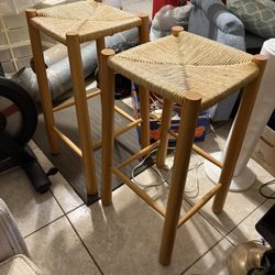 Wicker Seat Stools