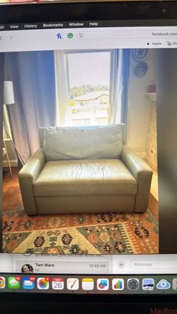 Pull out leather tempurpedic bed twin xl with matching ottoman