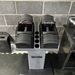 PowerBlock Commercial Pro 90LBS  Adjustable Dumbbells With Column Stand