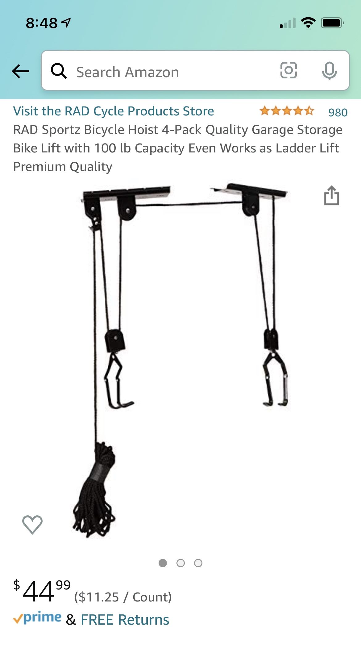Bike Lift & Garage Storage