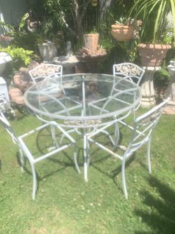 Vintage iron dining set