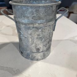 2 Galvanized French Buckets