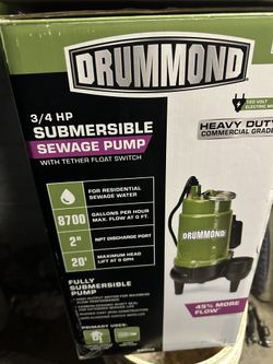 Drummond Sewage Injector Pump 2inch Outlet