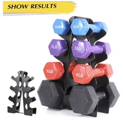 4 Tier Dumbbell Rack, Multi-Tier Weight Storage Organizer, Dumbbell Stand Only for Home Gym, Dumbbell Weight Rack