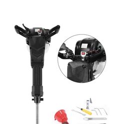 XtremepowerUS 38 cc Gas Powered 4-Stroke 26 in. x 15 in. Demolition Concrete Breaker Drill Jack Hammer with 2 Chisel Plastic Handle