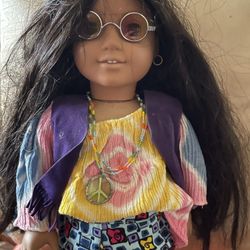 RETIRED AMERICAN GIRL PLEASANT CO. DOLL JOSEFINA ORIGINAL WEARING HIPPIE OUTFIT 