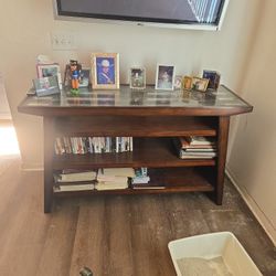 Very Nice Shelf W/glass Top