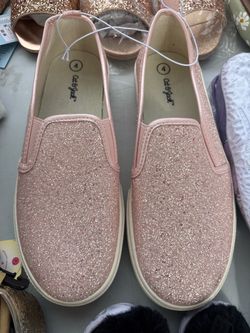 Rose glittery shoes size 4