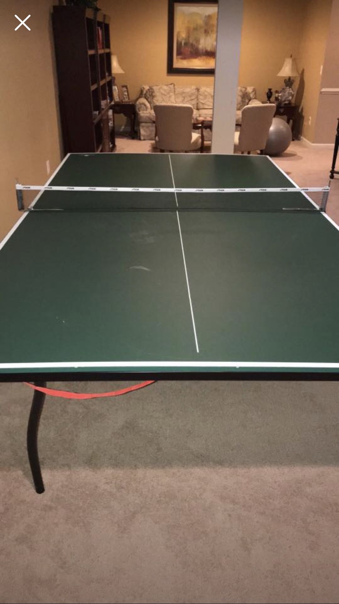 Ping pong table with all the supplies