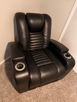 Recliner Sofas, Chair and Glass Table