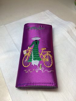 Purple Silk Vietnamese Wallet