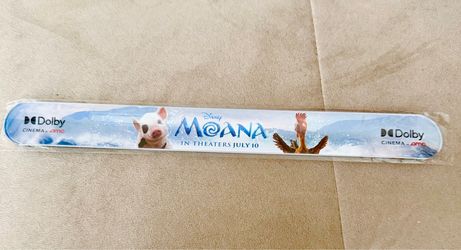 Moana 2026 AMC Dolby Movie Promo Collectible Boat Snack Snap Bracelet NEW