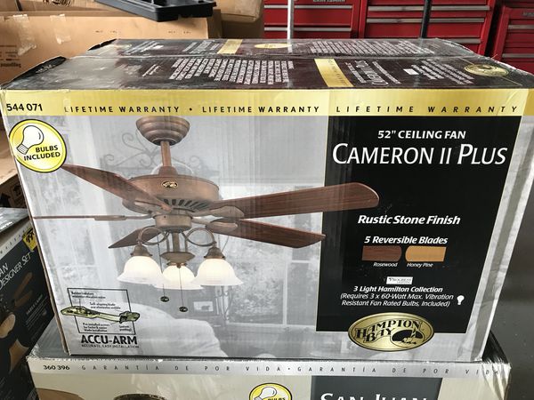 Hampton Bay 52 Inch Ceiling Fan Cameron Ii Plus For Sale In Chula