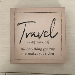 Travel Table Top Sign