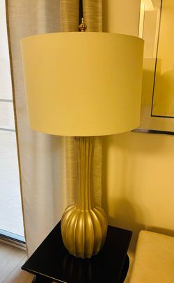 Tall silver table lamp