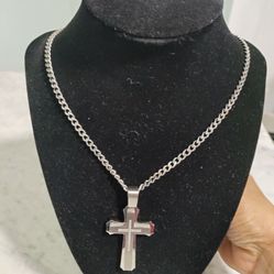 Men's Stainless Steel Cross Necklace 