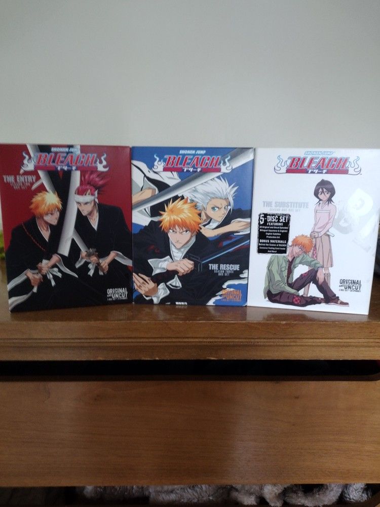 Bleach DVD Sets.  Season 1,2,3