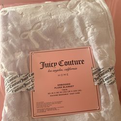 Lilac Juicy Couture Embossed Plush Blanket // Twin // 60 in x 90 in