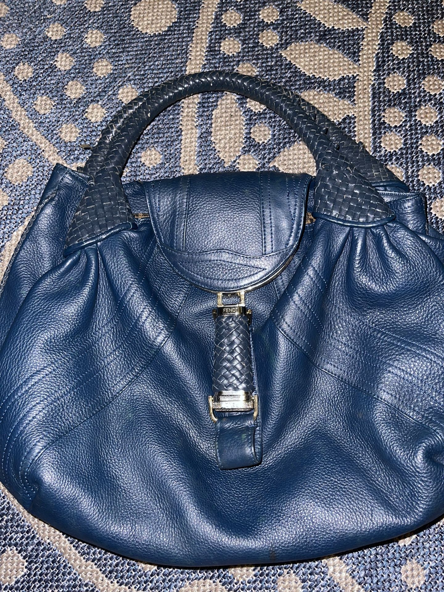 Fendi Spy Bag - Navy Blue Leather