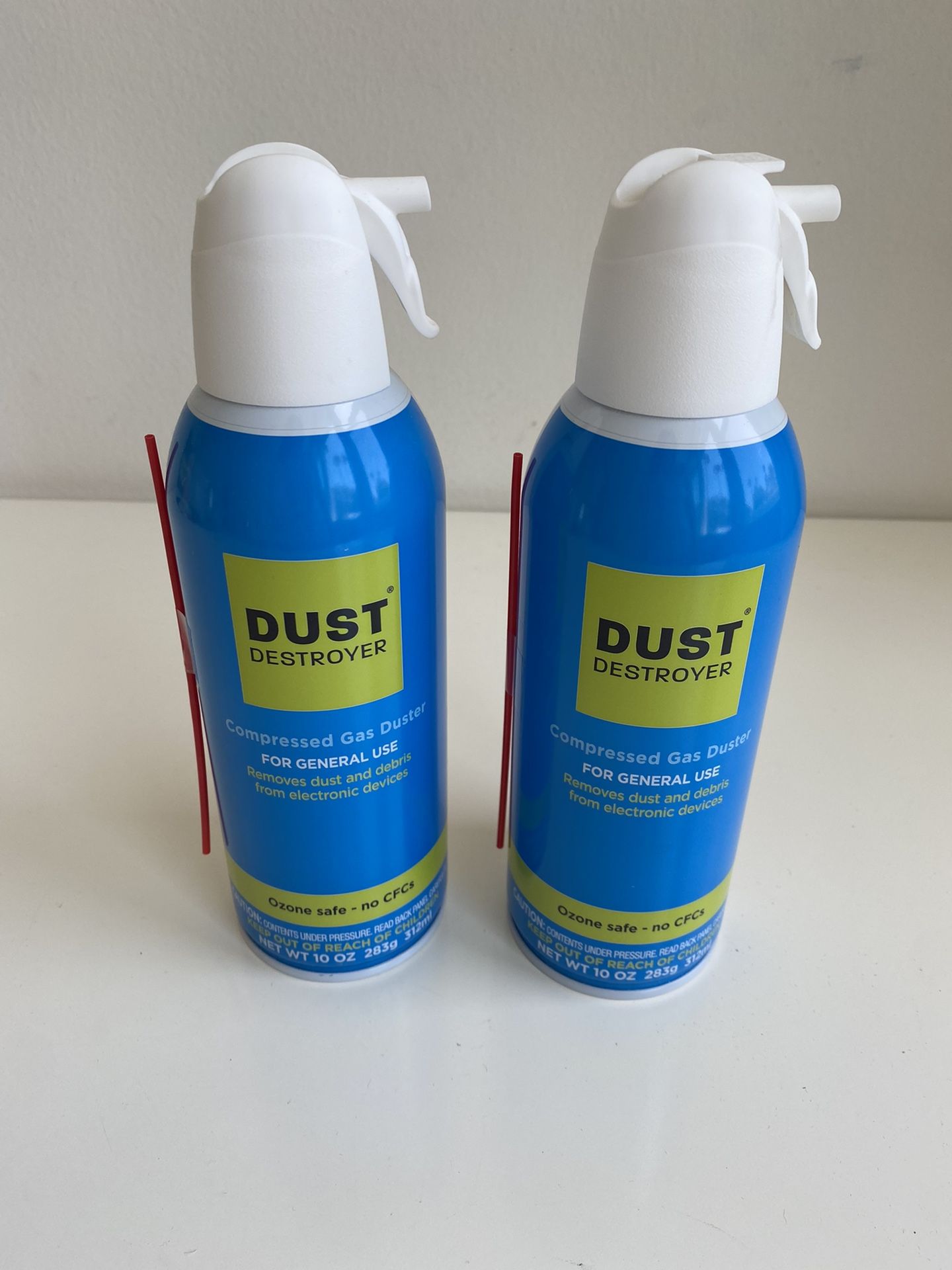 TWO Brand New Cans of Dust Destroyer Canned Air Compressed Gas Electronic Dusters