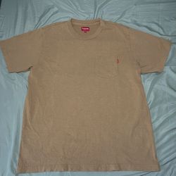 Supreme pocket tee tan