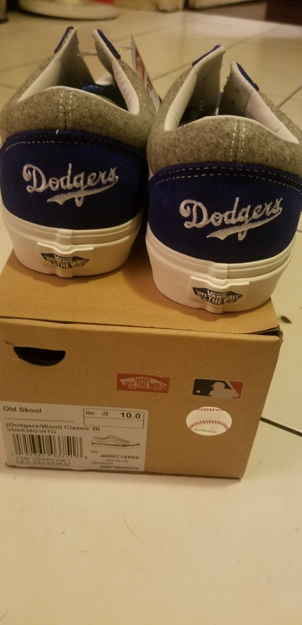 Dodgers vans old skool hotsell wool