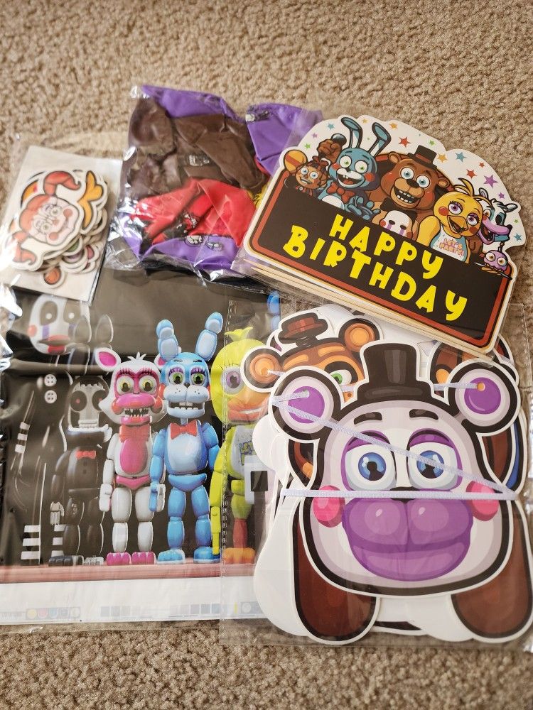 Five Nights Of Freddy Birthday Decor 